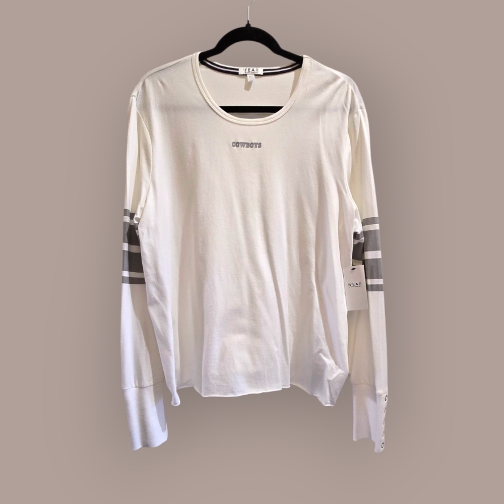 Erin Andrews DALLAS COWBOYS White Long Sleeve Shirt